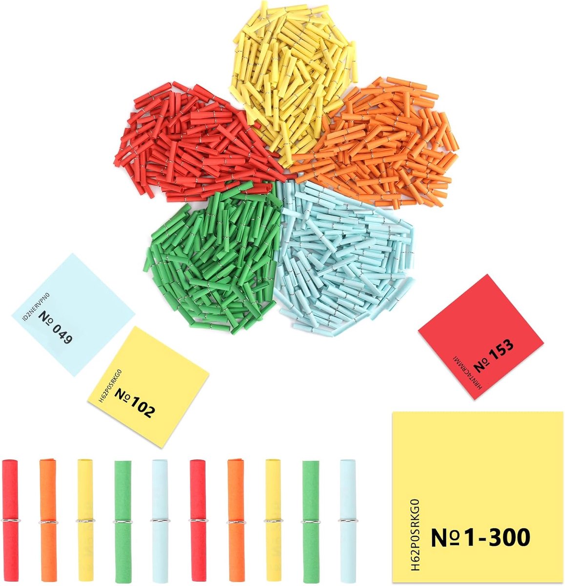 Tombola Set with 500 Pieces Tombola, 1-500 Single Hits, Loose Rivets and Rolls, Colourful Mixed Numbered for Club - ShopVlot