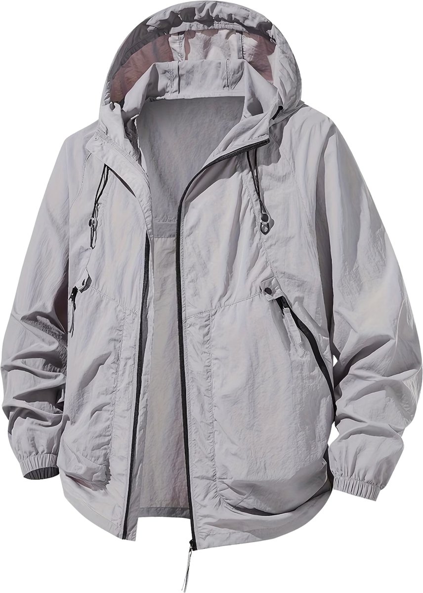 Currero Zomerjas Heren Tussenjas Zomerjack Volwassenen Windjack Windbreaker Outdoor Lichtpaars