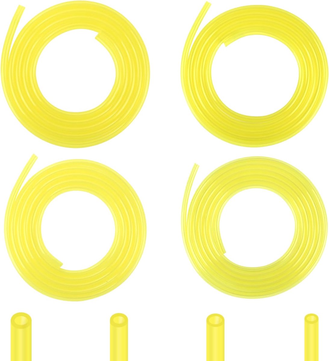 Pack of 4 1.5 m Fuel Hose, Transparent Fuel Hose, PVC Oil Hose, Fuel Line for Chainsaws, Fans, Motor Saw, Lawn Mower - ShopVlot