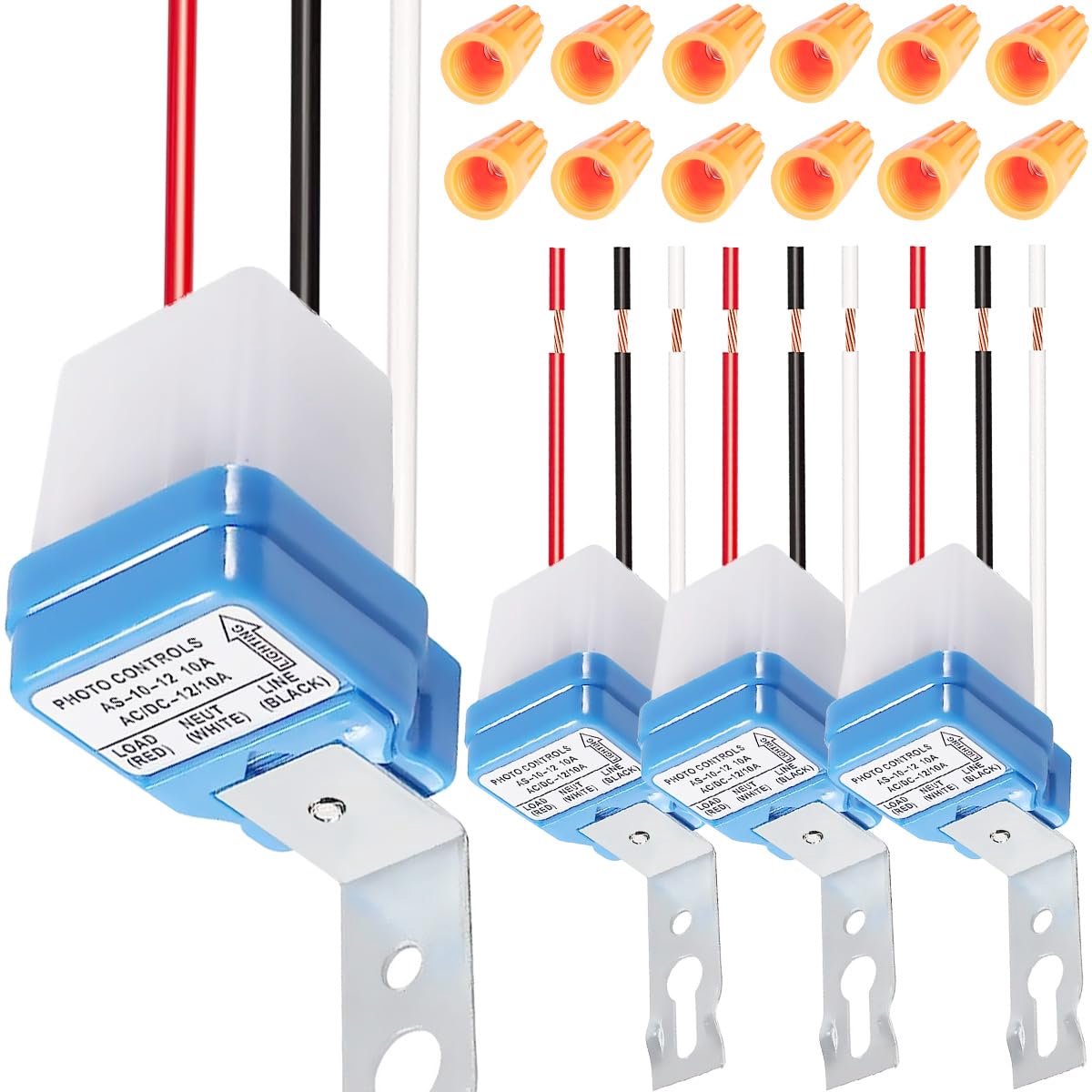 AC DC 12V 10A Auto On Off Photocell Light Sensor Light Sensor Dusk to Morning Twilight Photocell Sensor, Photoelectric - ShopVlot