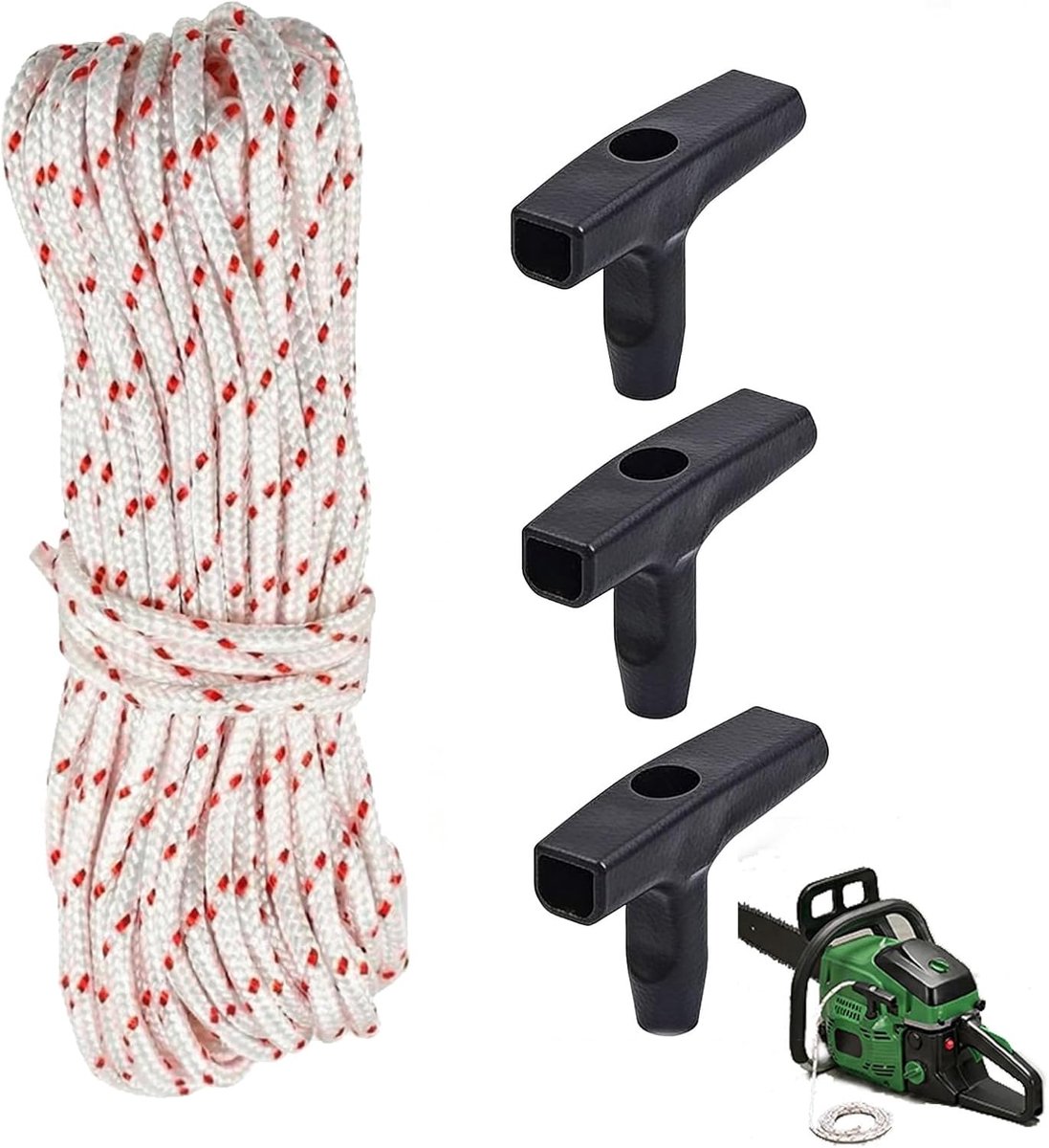 Cable starter diameter with 3 handles, pull starter handle for lawn mowers, chainsaws and brush cutters, easy to - ShopVlot
