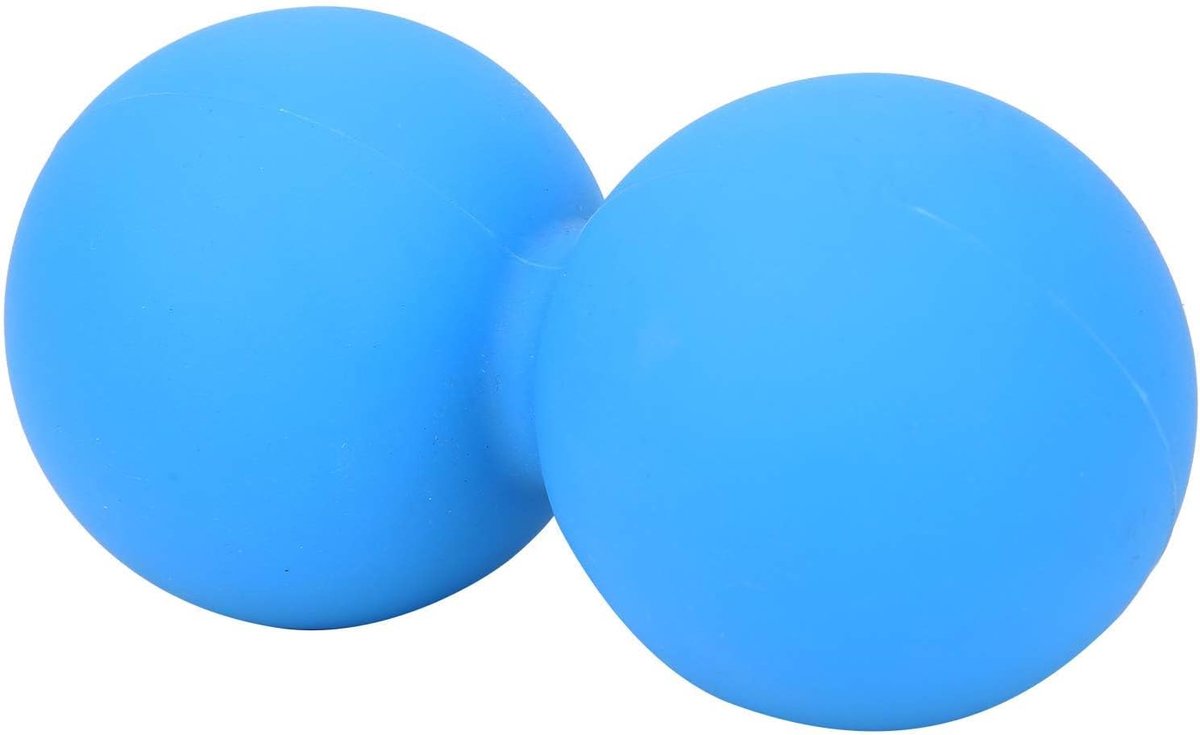 Pinda-massagebal, 12 x 6 x 6 cm, siliconengel, dubbele lacrosse-oefenbal, spierroller, drukpunt, massagegereedschap - ShopVlot