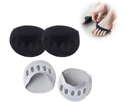 Honeycomb Fabric Metatarsal Pads, 4 Pairs of Soft Foot Pads, Reusable Forefoot Pads for Women and Men, Pain Prevention - ShopVlot