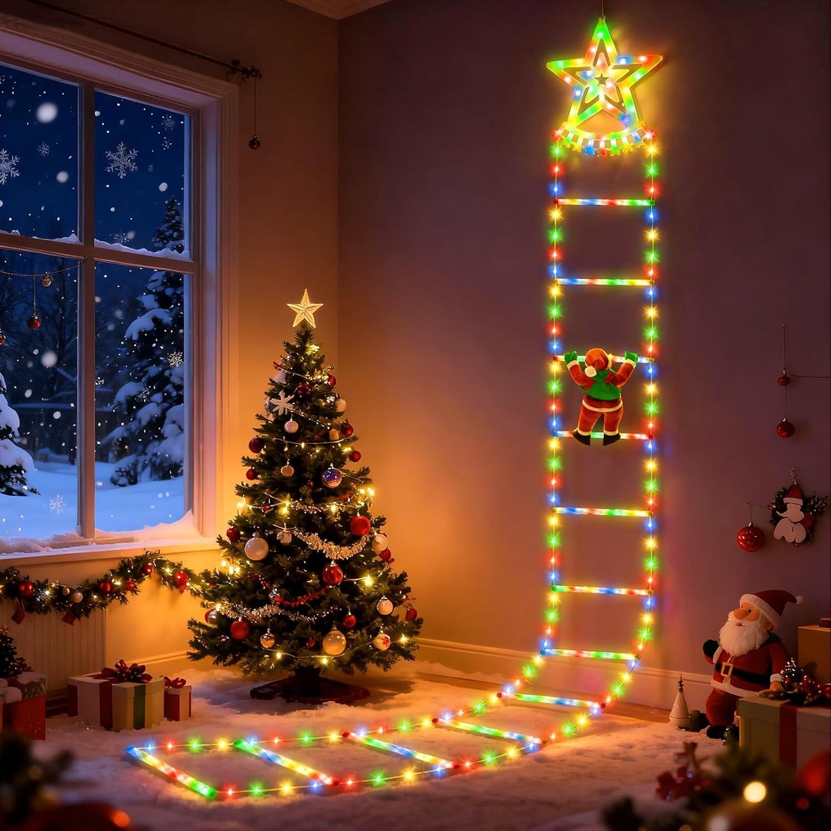 Santa Fairy Lights for Indoor and Outdoor Use USB with Remote Control, 3 m LED Fairy Lights with Battery Timer, 8 - ShopVlot