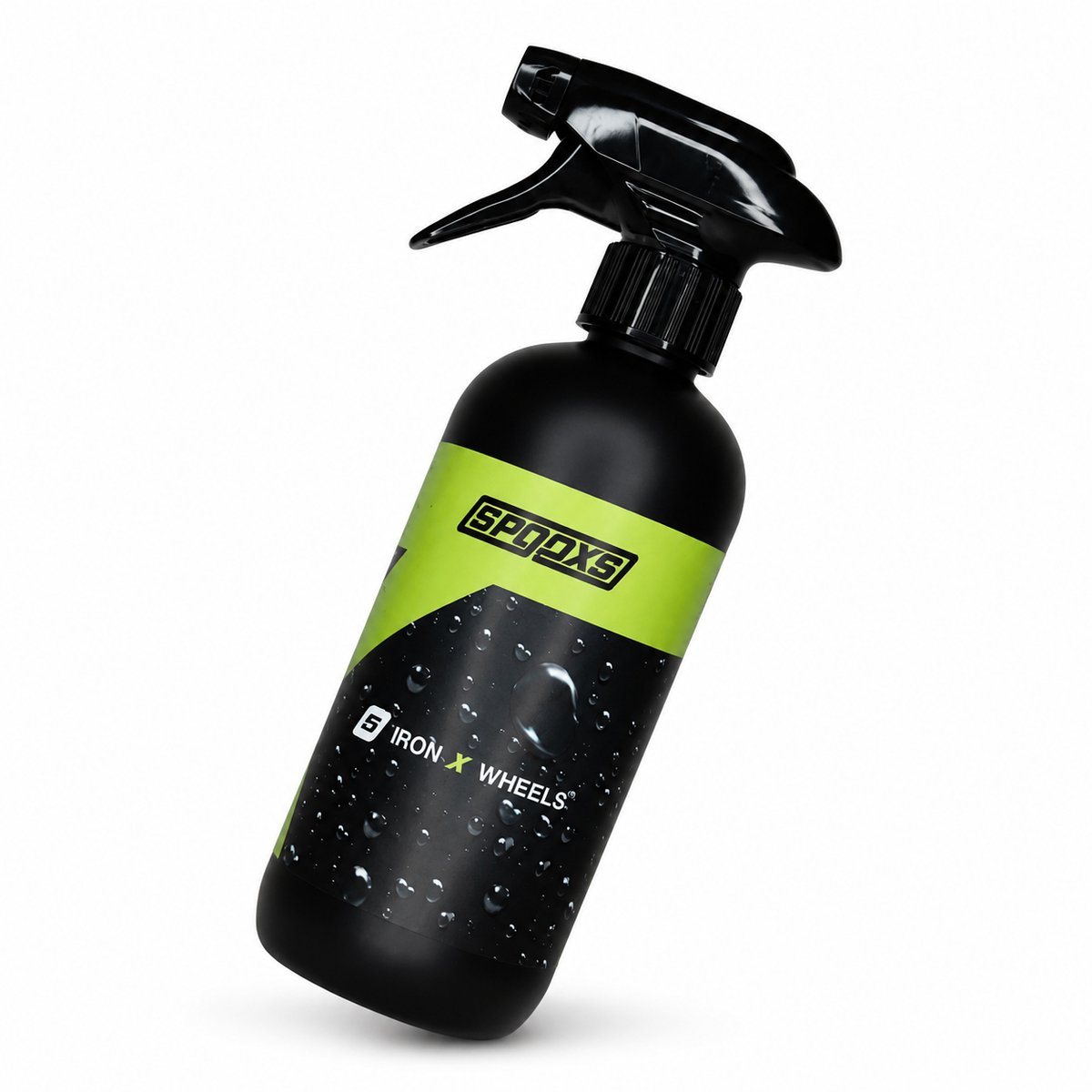SPOOXS #5 IRON X WHEELS, Flacon, 500 ml Voor het verwijderen van wax, remstof en hardnekkig vuil.