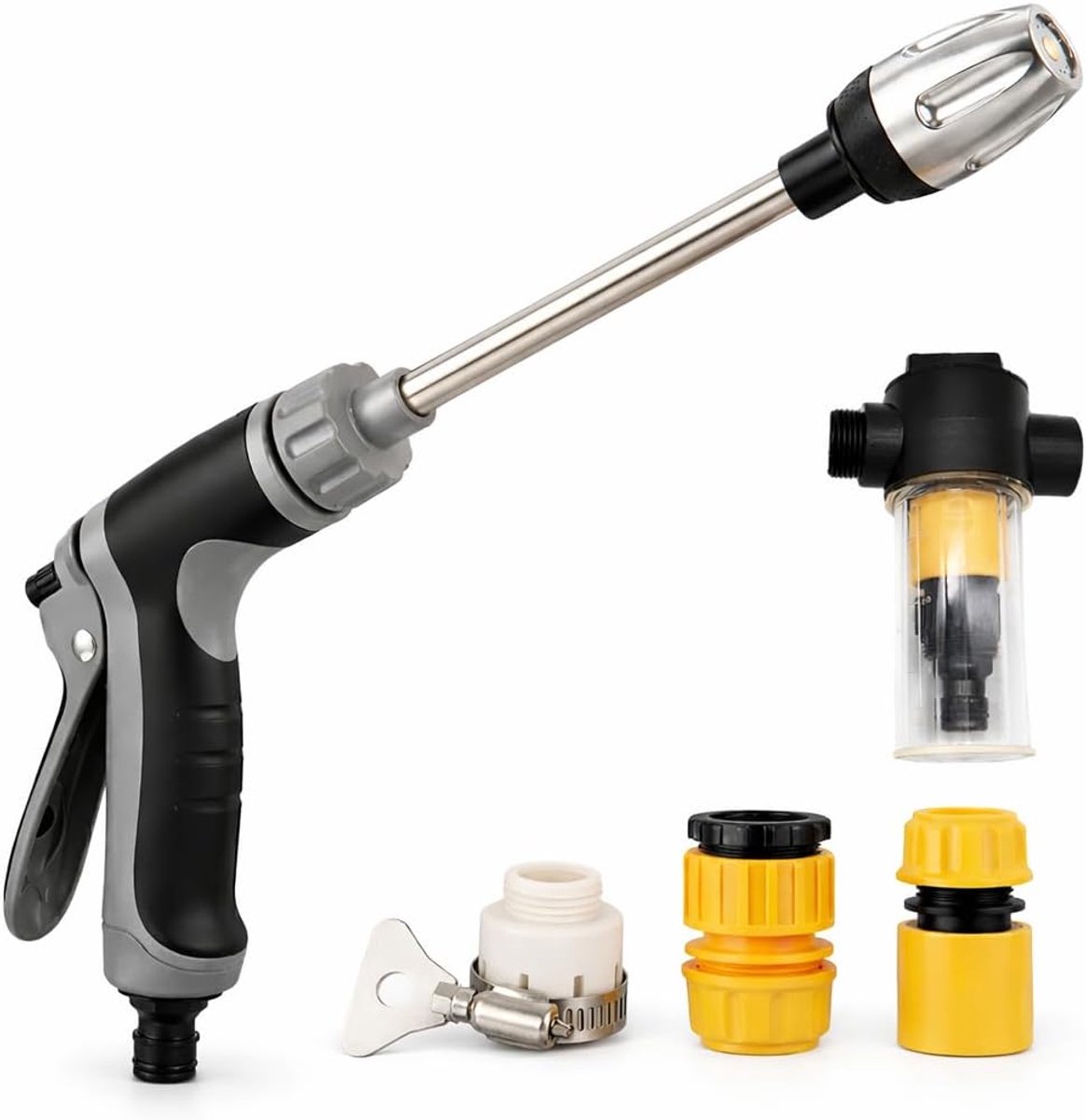 High Pressure Gun for Garden Hose, Power Jet, High Pressure Spray Nozzle, Garden Sprinkler for TurboWasher, Car Wash - ShopVlot