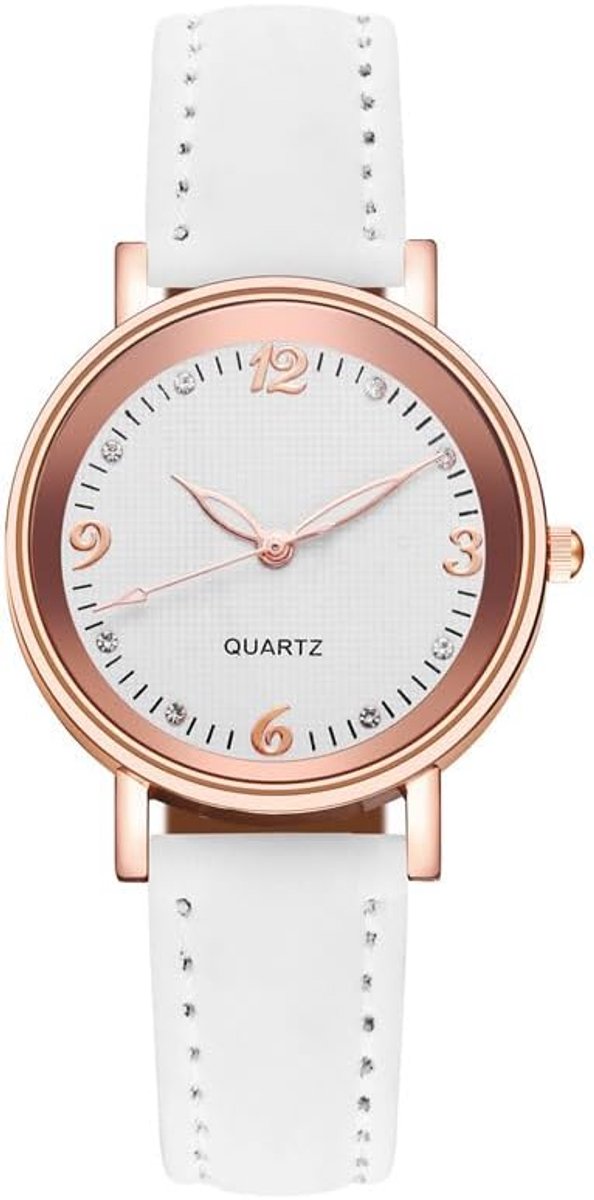 Ziyan Women's Classic Very Clear Analogue Quartz Watch with Leather Strap - ShopVlot