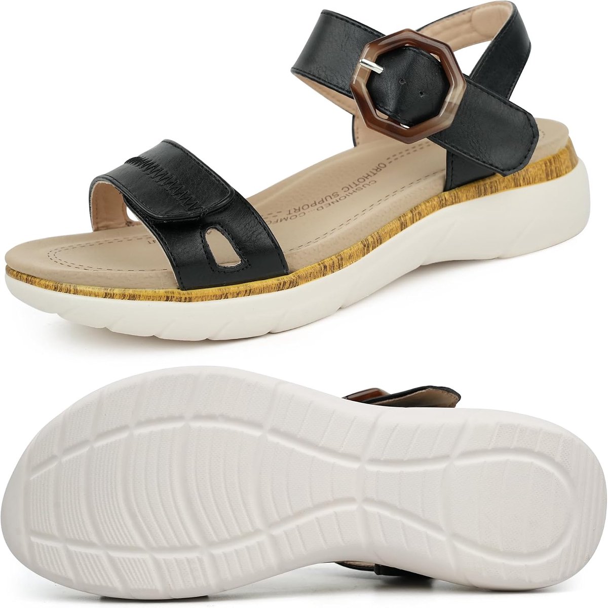 Ortho+rest Women's Orthopedic Sandals with Arch Support, Comfortable Walking Sandals - ShopVlot