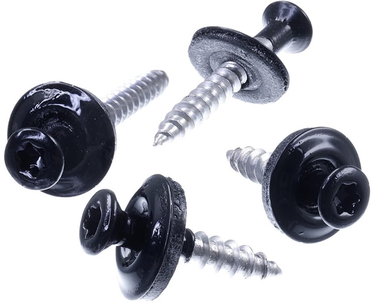 SECCARO Spengler Screw 4.5 x 35 mm, RAL 9005 Deep Black, Stainless Steel A2, EPDM Sealing Ring 15 mm, TX/Hexagon, Pack - ShopVlot