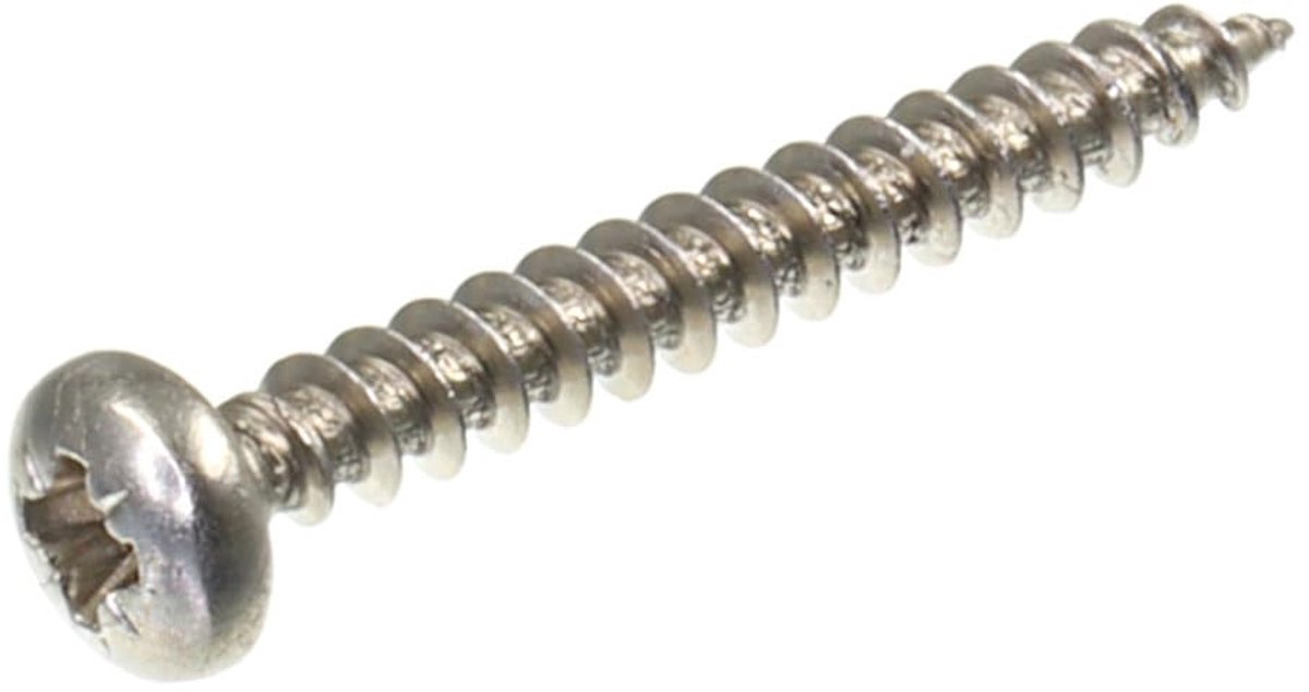 SECCARO Chipboard Screw Semicircular Head 3 x 25 mm, Stainless Steel V2A VA A2, Wood Screw with Full Thread, Phillips - ShopVlot