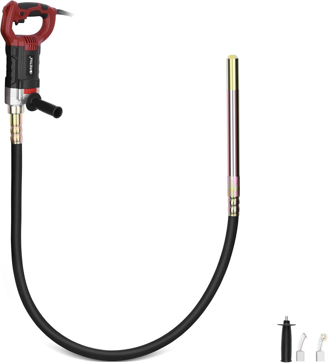 Concrete shaker 1800 W with 2 m hose length, electric concrete converter, 35 mm bottle shaker, stir wave speed 6000 - ShopVlot