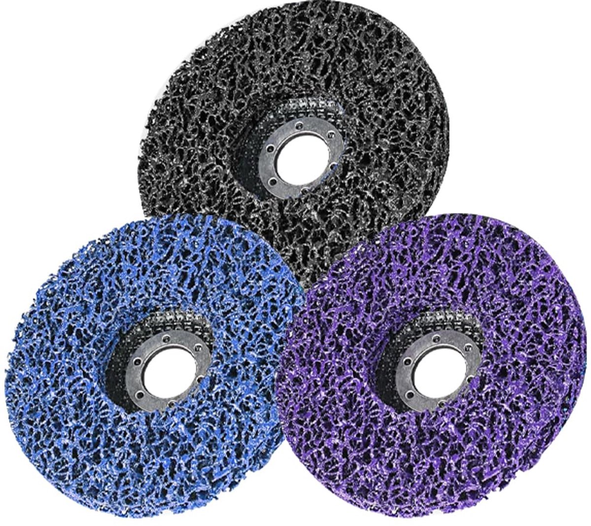 125mm CSD Sanding Disc, 3 Pcs Coarse Cleaning Disc Cleaning Disc Set Nylon Tissue Disc Paint Removal Rust Polishing - ShopVlot