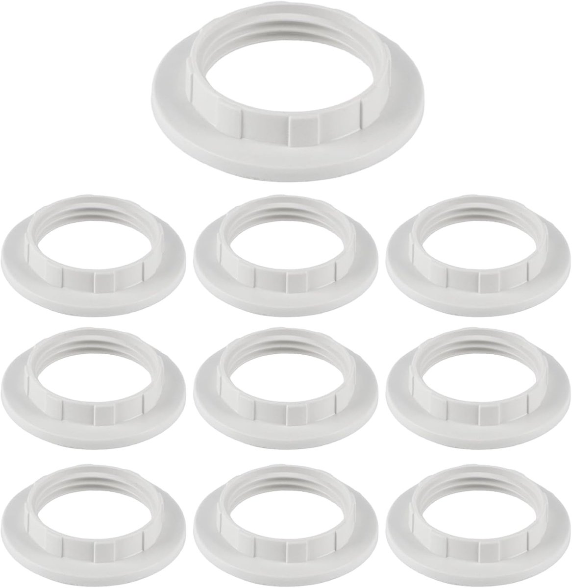 Plastic lampshade ring converter E14 to E27, 10 pieces lampshade reducer ring screw ring E27 to E14, lamp ring reducer - ShopVlot