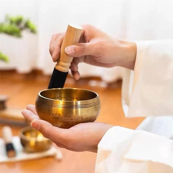 8 cm Tibetaanse klankschaal set, schaal handgemaakt in Nepal voor genezing en mindfulness, kleine klankschaal voor - ShopVlot — afbeelding 2