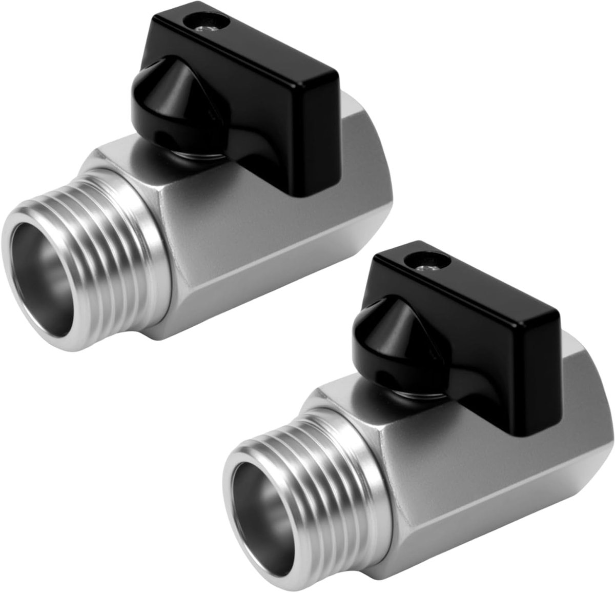 2pcs Mini Ball Valve 1/2 Inch Shut-Off Valve (IG x AG) Carbon Steel Shut-Off Valve Balloon Faucet Switch DN15 Surface - ShopVlot