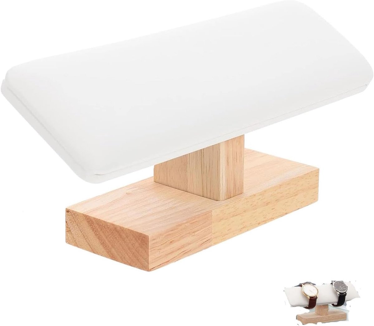 YANGWEN Wooden Jewelry Display Stand, Bracelet and Watch Holder with Modern Organizer for Necklaces, Bracelets, Retail - ShopVlot