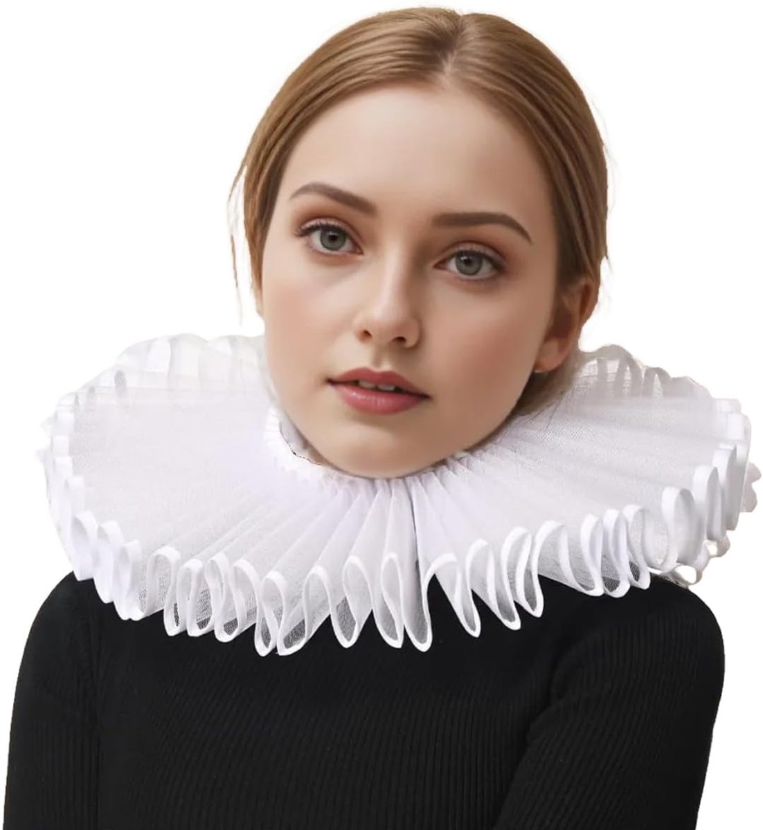 BPURB Renaissance Elisabethan Collar Neck Ruffles Clown Collars - ShopVlot