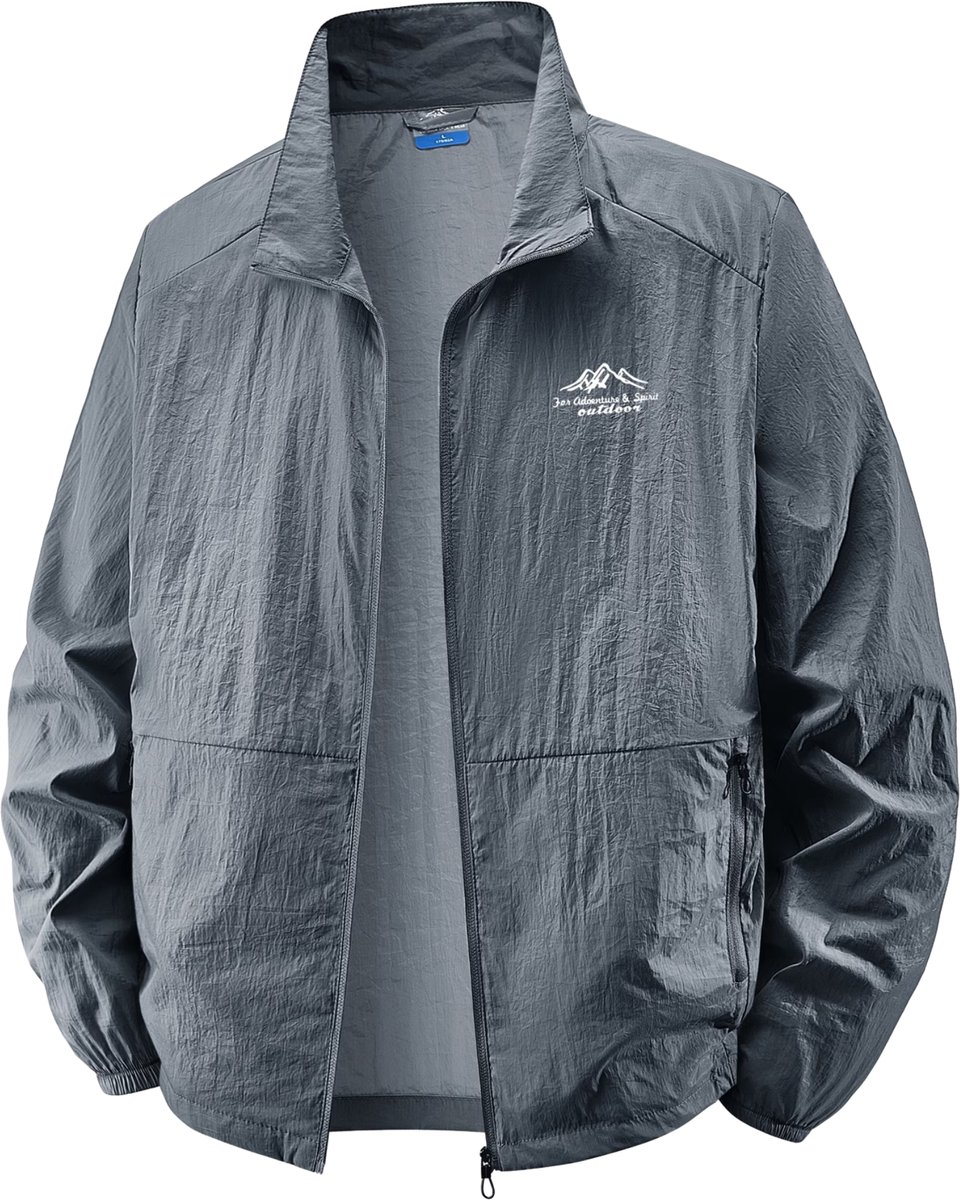 Currero Zomerjas Heren Tussenjas Zomerjack Volwassenen Windjack Windbreaker Outdoor Ruimtegrijs