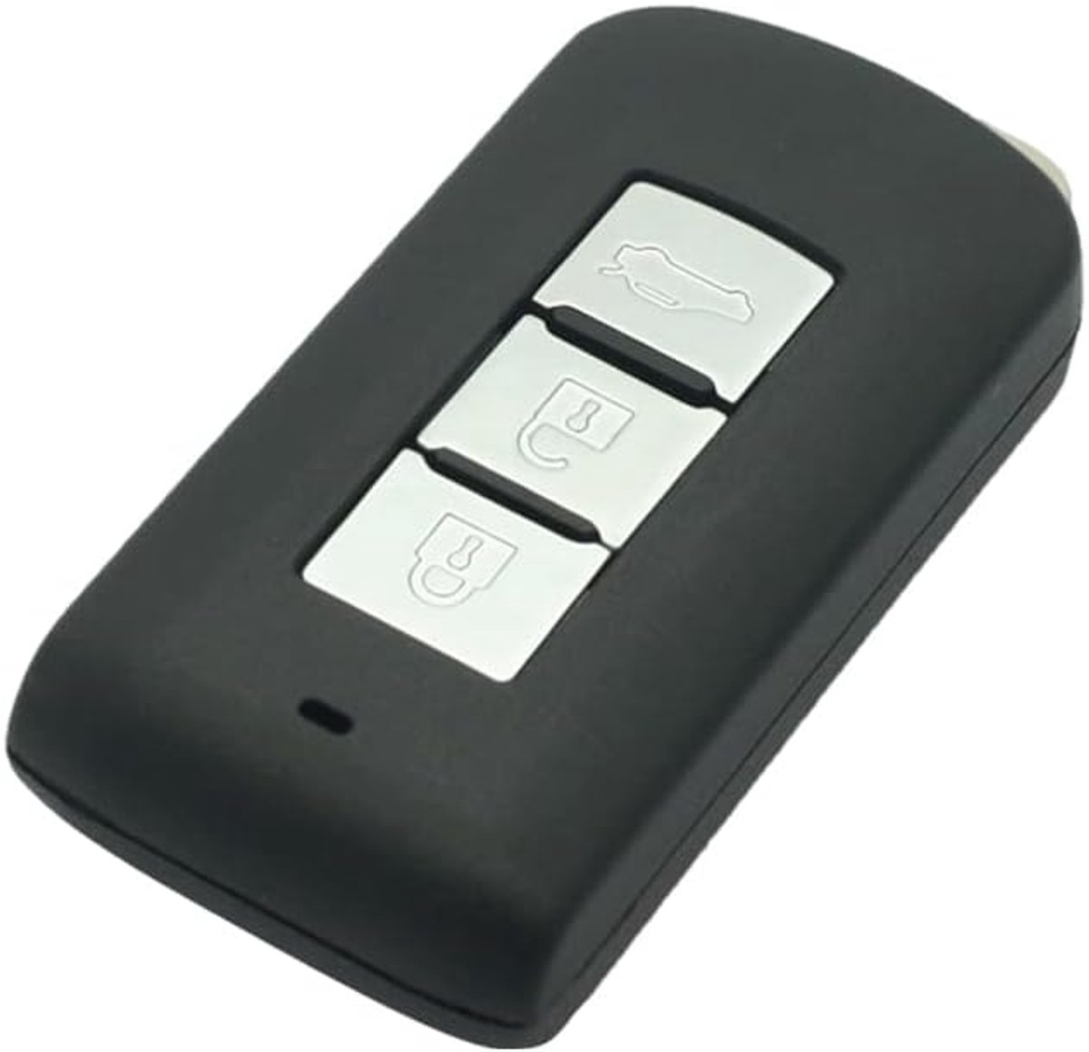 Replacement Key Shell + Uncut Empty Emergency Key Compatible with MITSUBISHI 3 Button Smart Keyless Entry Remote Key - ShopVlot