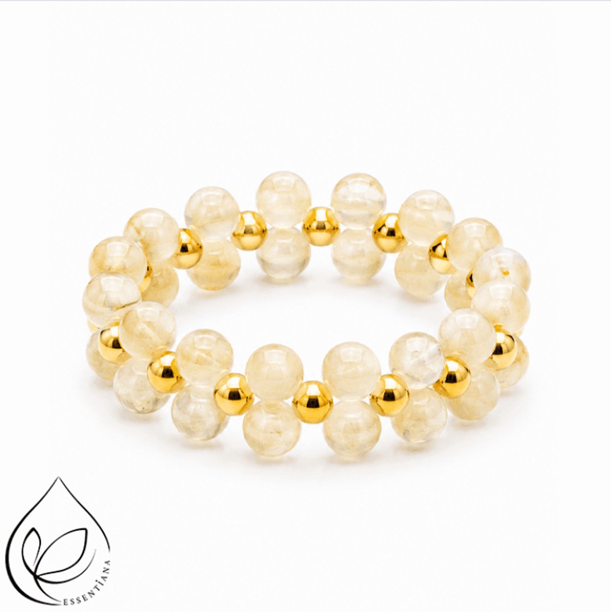 Goudkleurige Ring met Citrien – Perly