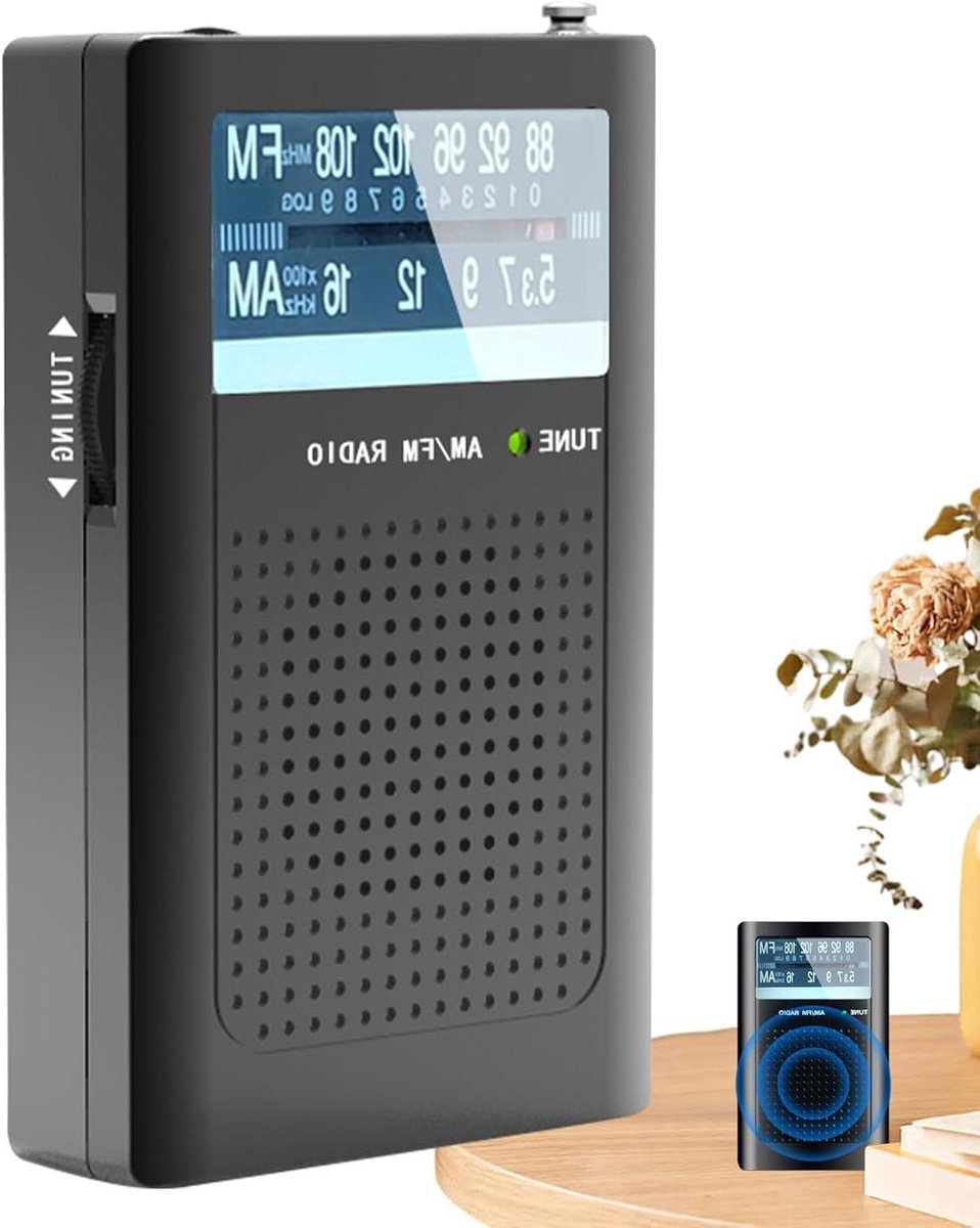 Zakradio - Draagbare Radio - Outdoor Avonturen - Stabiele Ontvangst - 10 x 6 x 3 cm - Enkel kenmerk