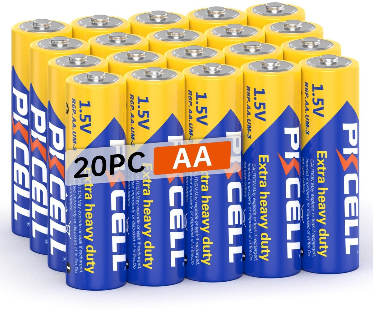 Solidchoice - Set van 20 AAA Zink-Koolstof Batterijen voor Diverse Toepassingen
