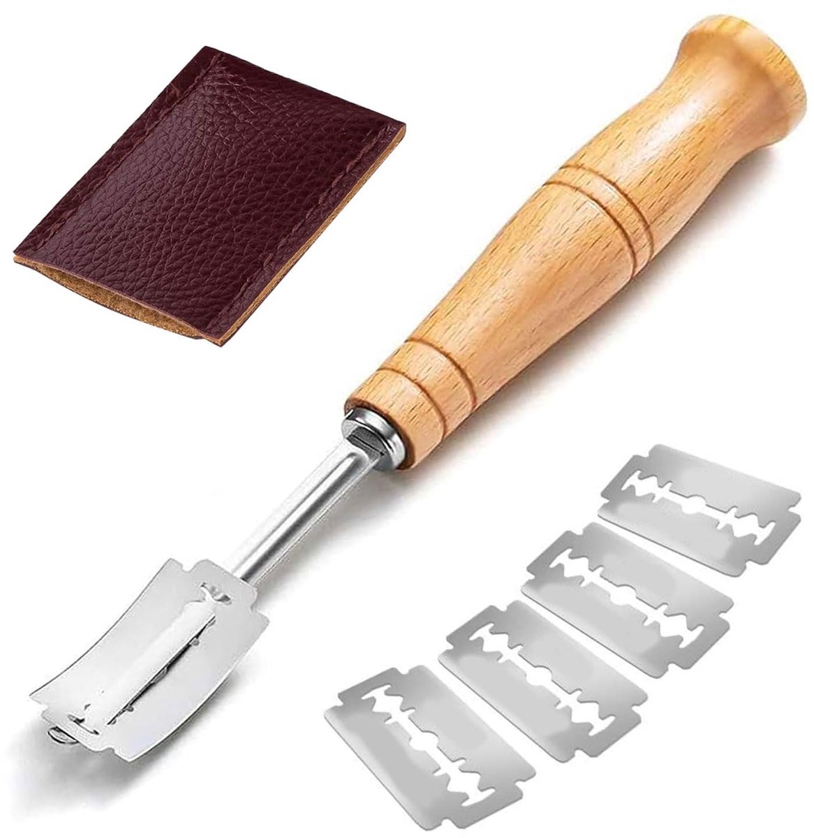 Solidchoice - Broodmes met Houten Handvat en Roestvrij Stalen Blade