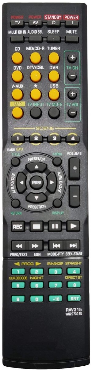 Solidchoice - Universele Afstandsbediening voor Yamaha AV Ontvangers