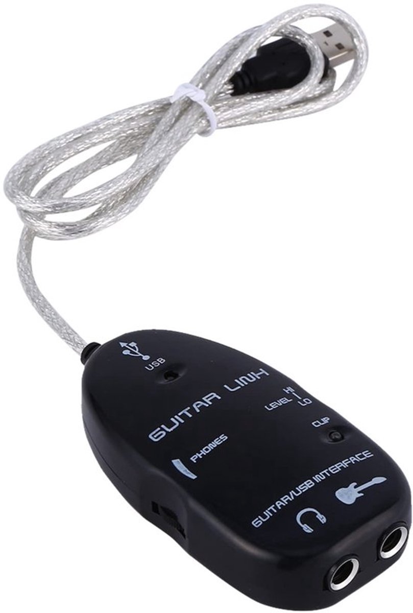 Rocksmith-kabel, Gitaar-naar-Pc-interface Professionele USB-gitaarlinkkabel, Eenvoudige Plug-and-play-installatie Pc Guitar Hero met Uw Computer en Is Geschikt voor Monitoring van