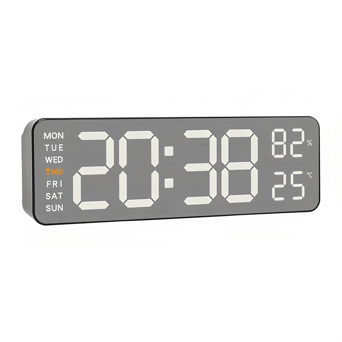 Solidchoice - Digitale Wandklok met Temperatuur- en Vochtigheidsmeting