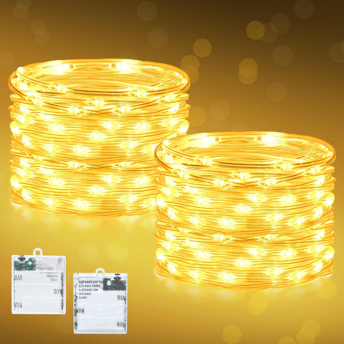 Fairy lights 3 m 30 LED - warm wit - 5 standen - perfect voor feestdecoratie - ShopVlot