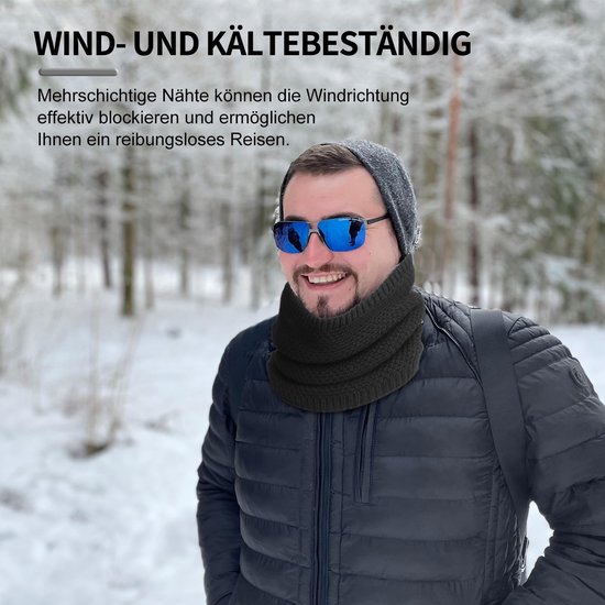 Solidchoice - Gebreide Winter Sjaal met Fleece Voering van Solidchoice — afbeelding 2