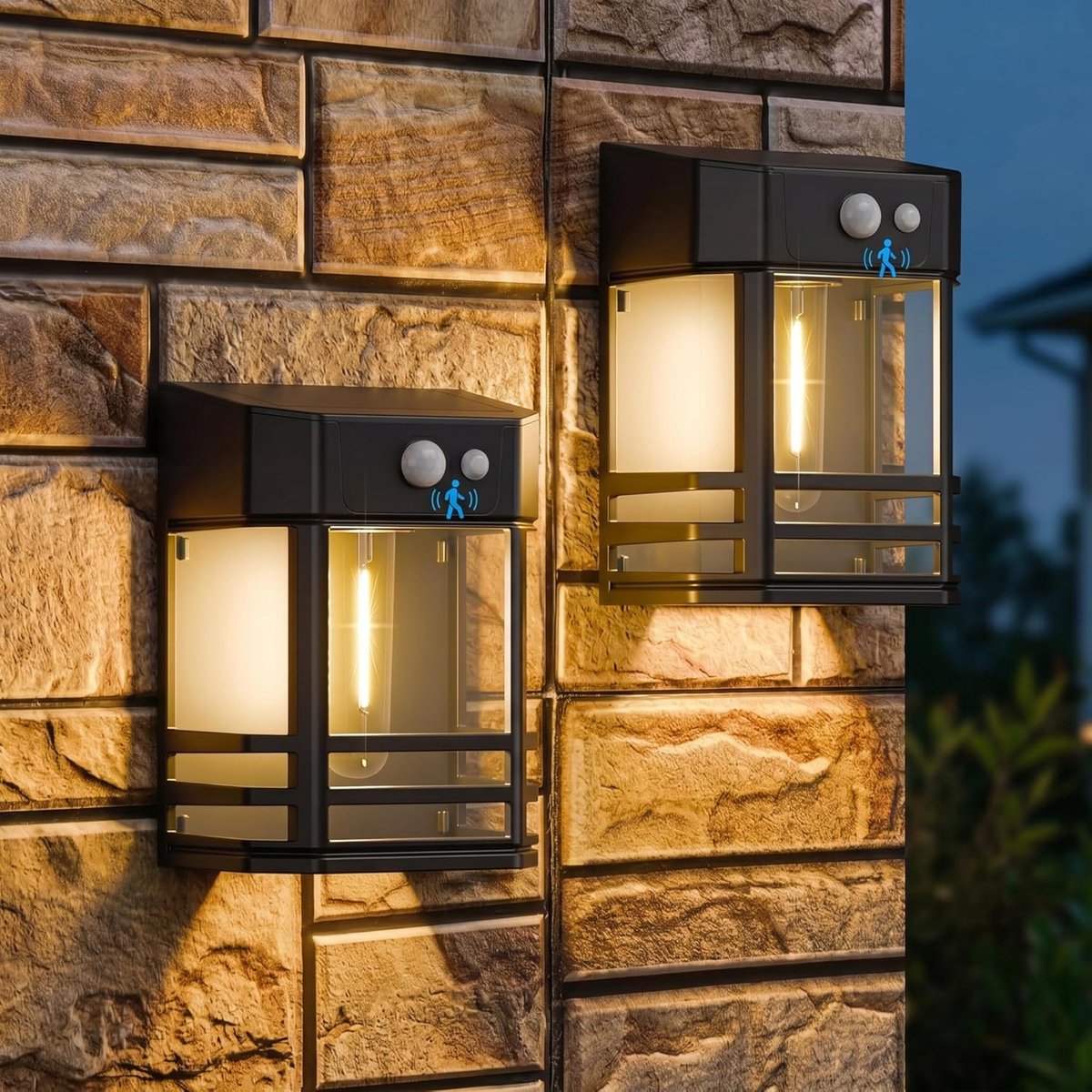 Solarlampen voor buiten met bewegingsmelder - 3 modi - IP65 waterdicht - ideale verlichting voor tuin of veranda - ShopVlot