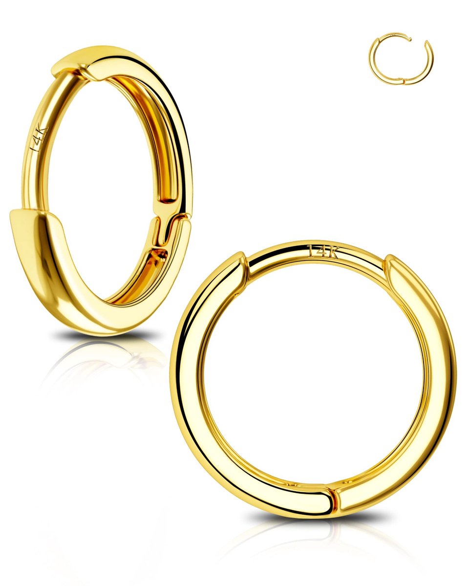 Solidchoice - 14K Gouden Clicker Ring voor Lichaamspiercings