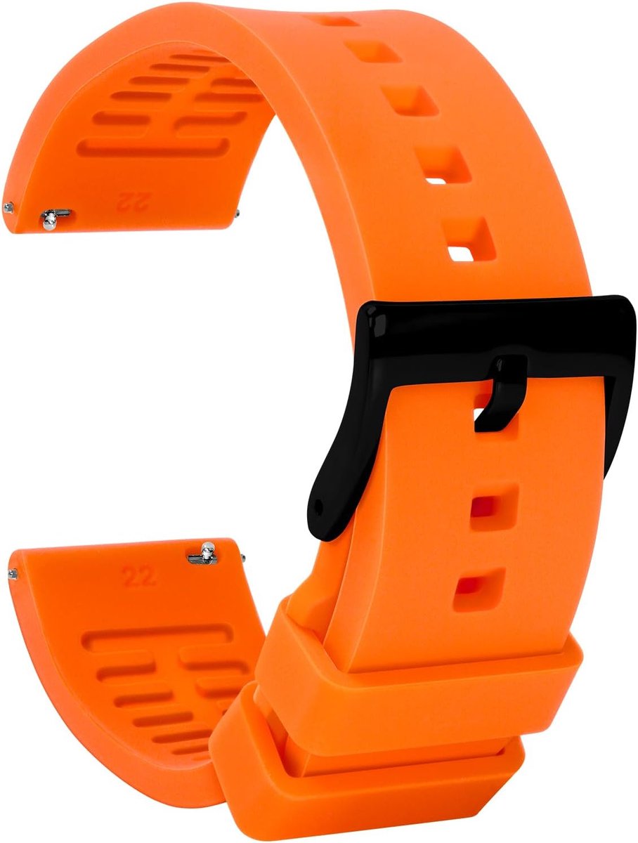 Horlogeband siliconen 18mm - snelwisselband - waterdicht voor smartwatch - vervangingsarmband voor militaire horloges - ShopVlot