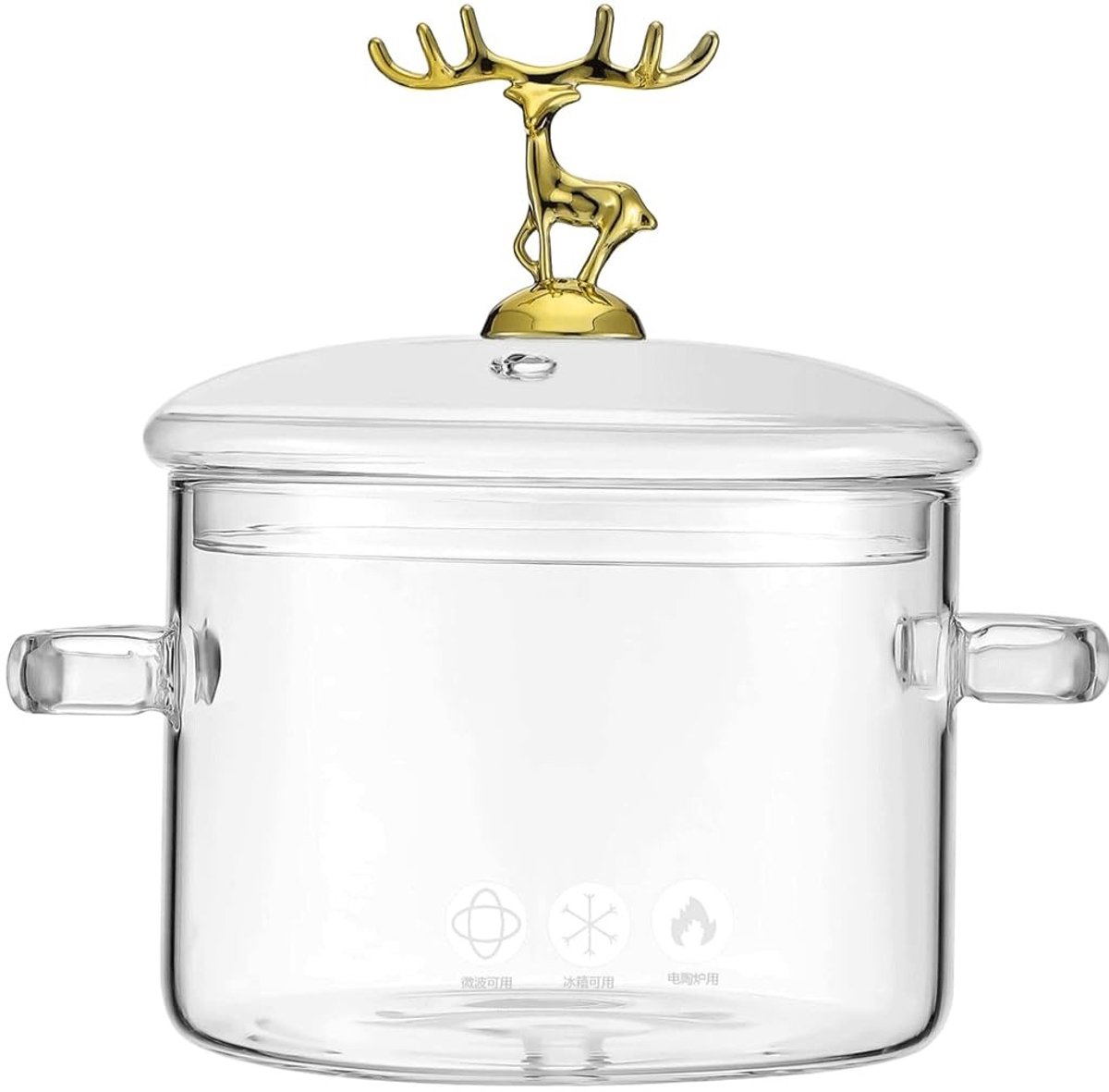 Solidchoice - Hoge Borosilicaat Glazen Soeppot voor Koken