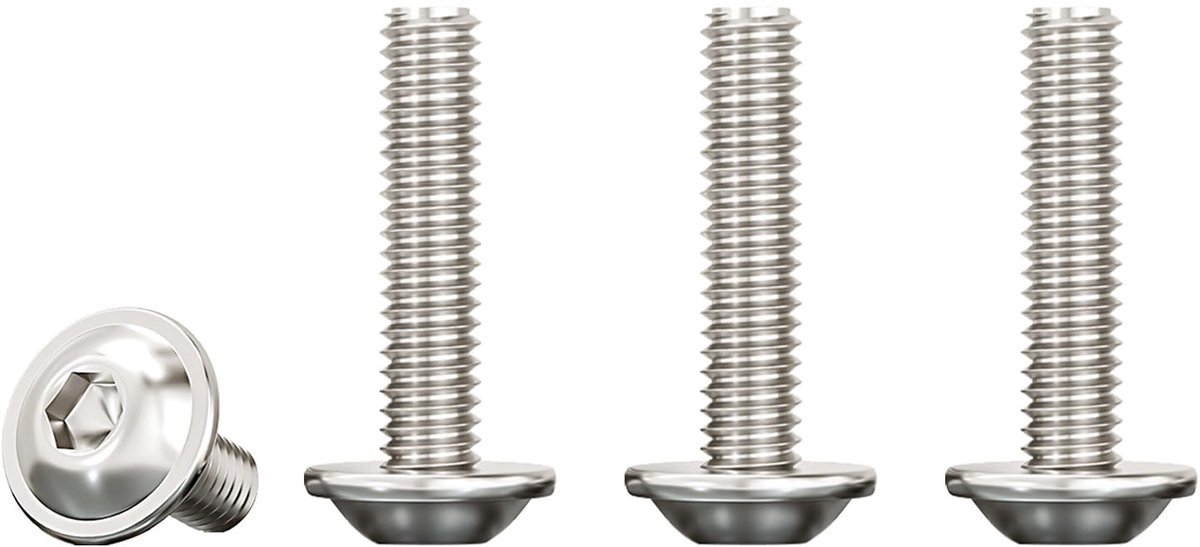 Solidchoice - Set van 20 RVS M5 x 25 mm Moeren met Flens