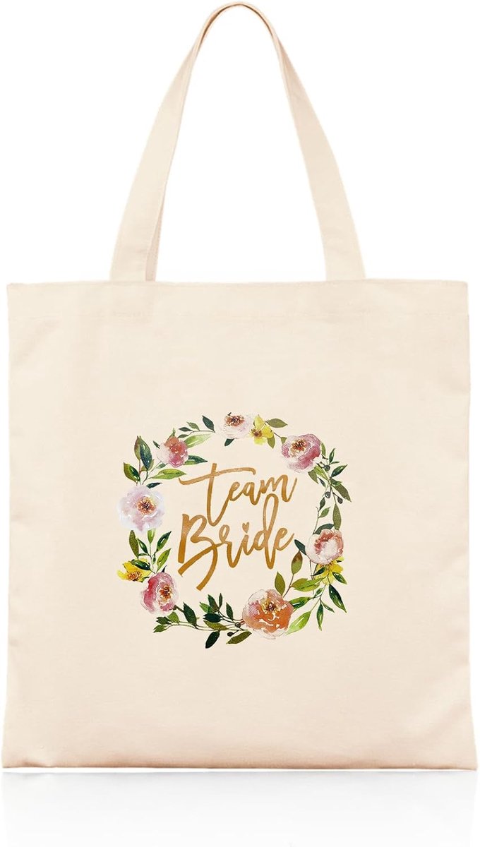 Tote Bag 40cm - Canvas - Wit - Perfect voor bruiloften - ShopVlot