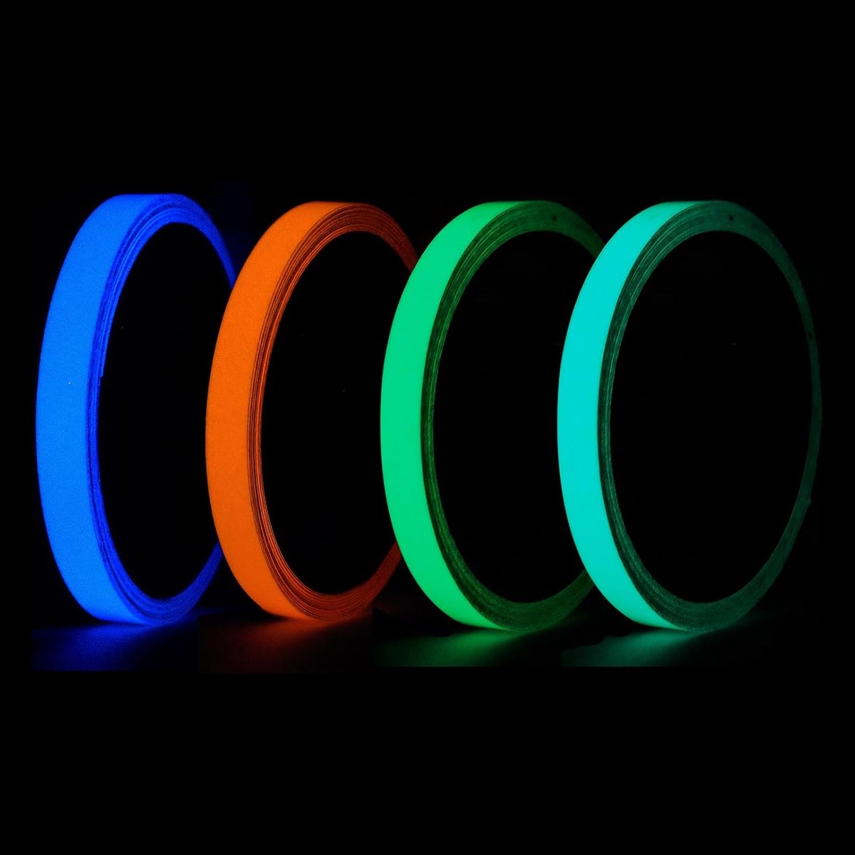 Fluo tape 4 kleuren 5 m x 10 mm - Waterdicht en verwijderbaar - Veilig voor trappen en muren - ShopVlot