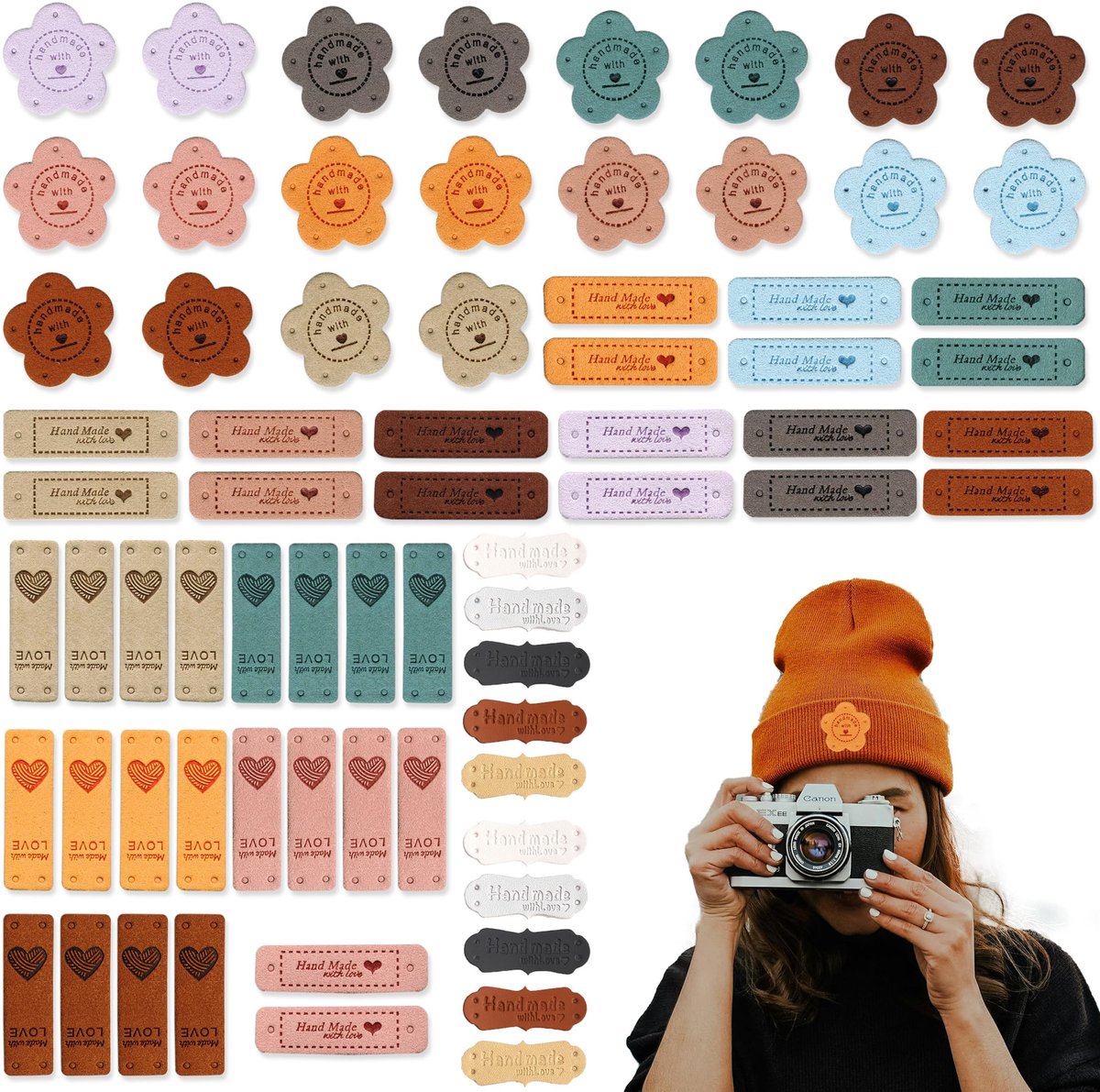 Solidchoice - Set van 70 Handgemaakte Labels voor DIY Projecten
