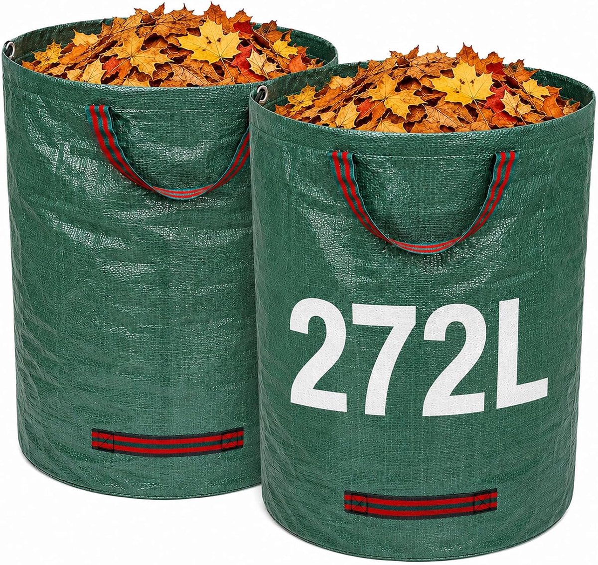 Tuinafvalzakken set van 2 - Stevige zelfstaande zakken - 272 liter - Handgrepen voor eenvoudig gebruik - ShopVlot