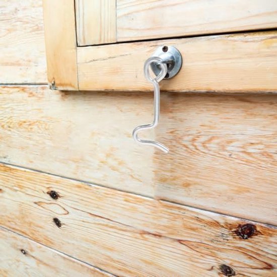 4 sets raamdeur haken wind haken ringen ankers huis stang sluitingen veiligheidsluitingen voor bestelwagens sloten scharnieren verlichting houder — afbeelding 3