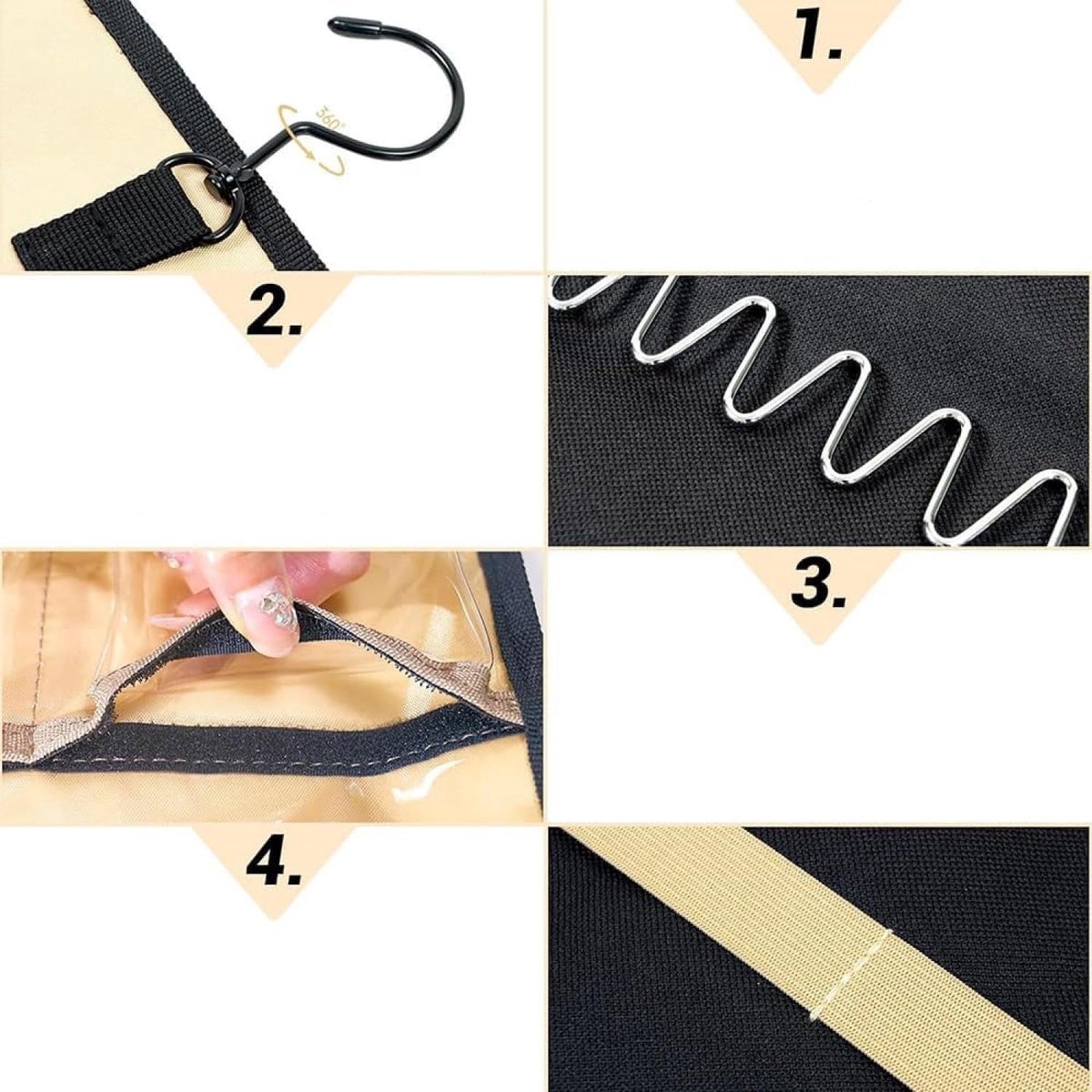 Juwelen Organizer - Hangend - Paars - Ruimtebesparend met opbergcompartimenten - ShopVlot