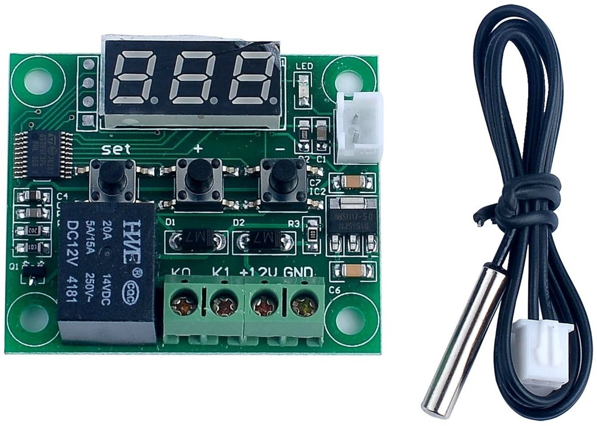 Solidchoice - Digitale Mini Thermostaat met Temperatuurregeling van -50 tot 110°C