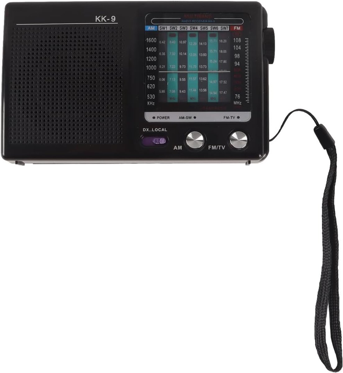 Draagbare multi-band radio - compacte FM AM SW shortwave - met lange antenne - ideaal voor buitengebruik - ShopVlot