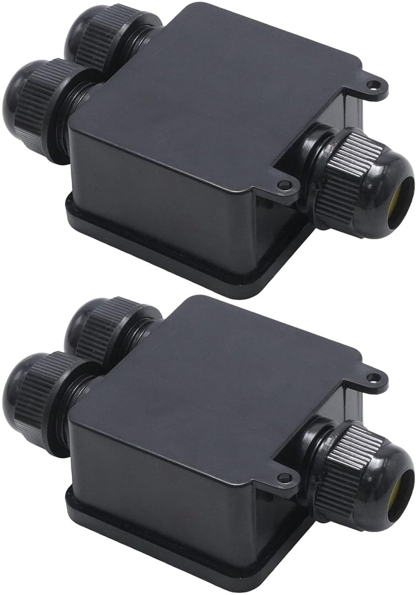Aansluitdoos IP68 waterdicht - 2 stuks - drievoudige klemmen - veilig voor buitengebruik - ShopVlot