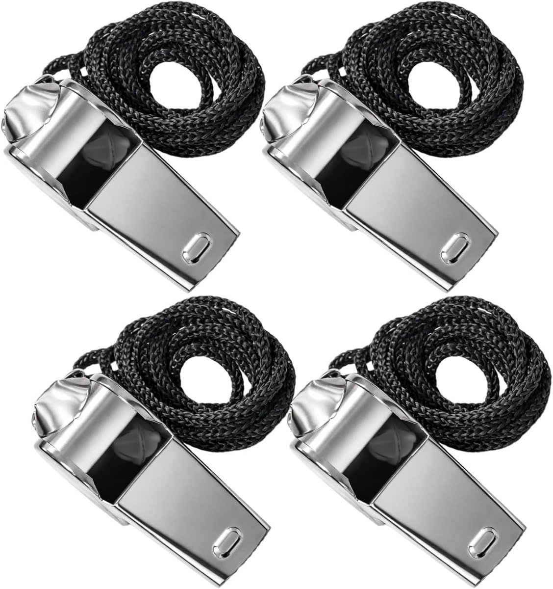 Sportfluitjes 4 Stuks - RVS - Sterke Klank - Ideaal voor Sporttraining - ShopVlot