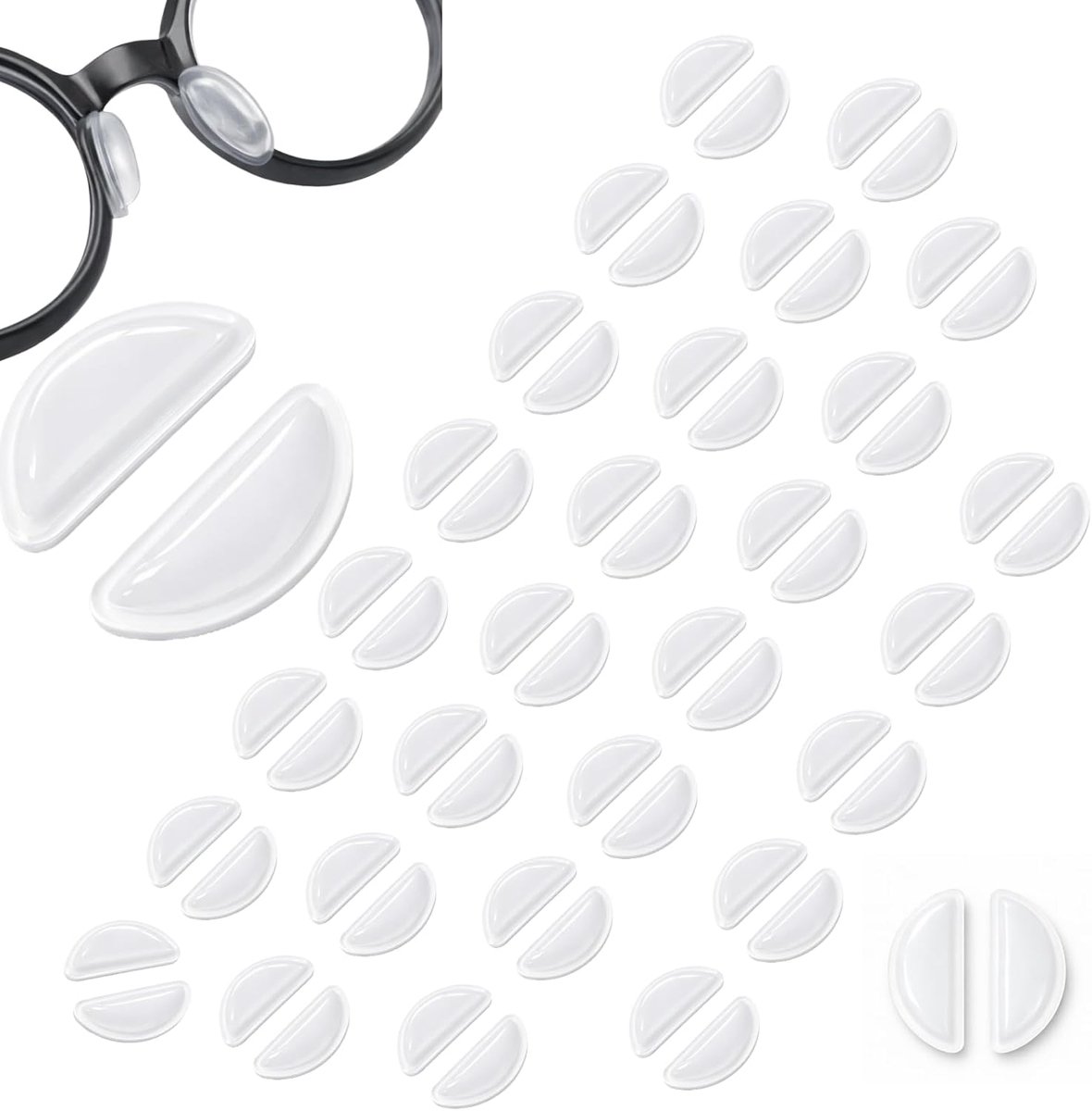 Neuspads voor brillen - zelfklevend silicone - comfortabel 1 mm - voorkomt slippen - ShopVlot