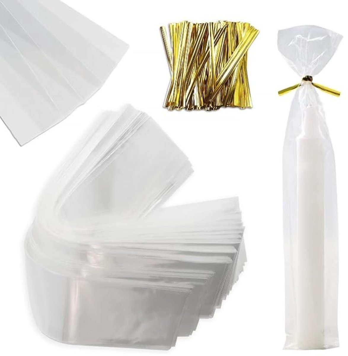 Solidchoice - 200 Transparante Cadeautassen voor Sweets en Cookies