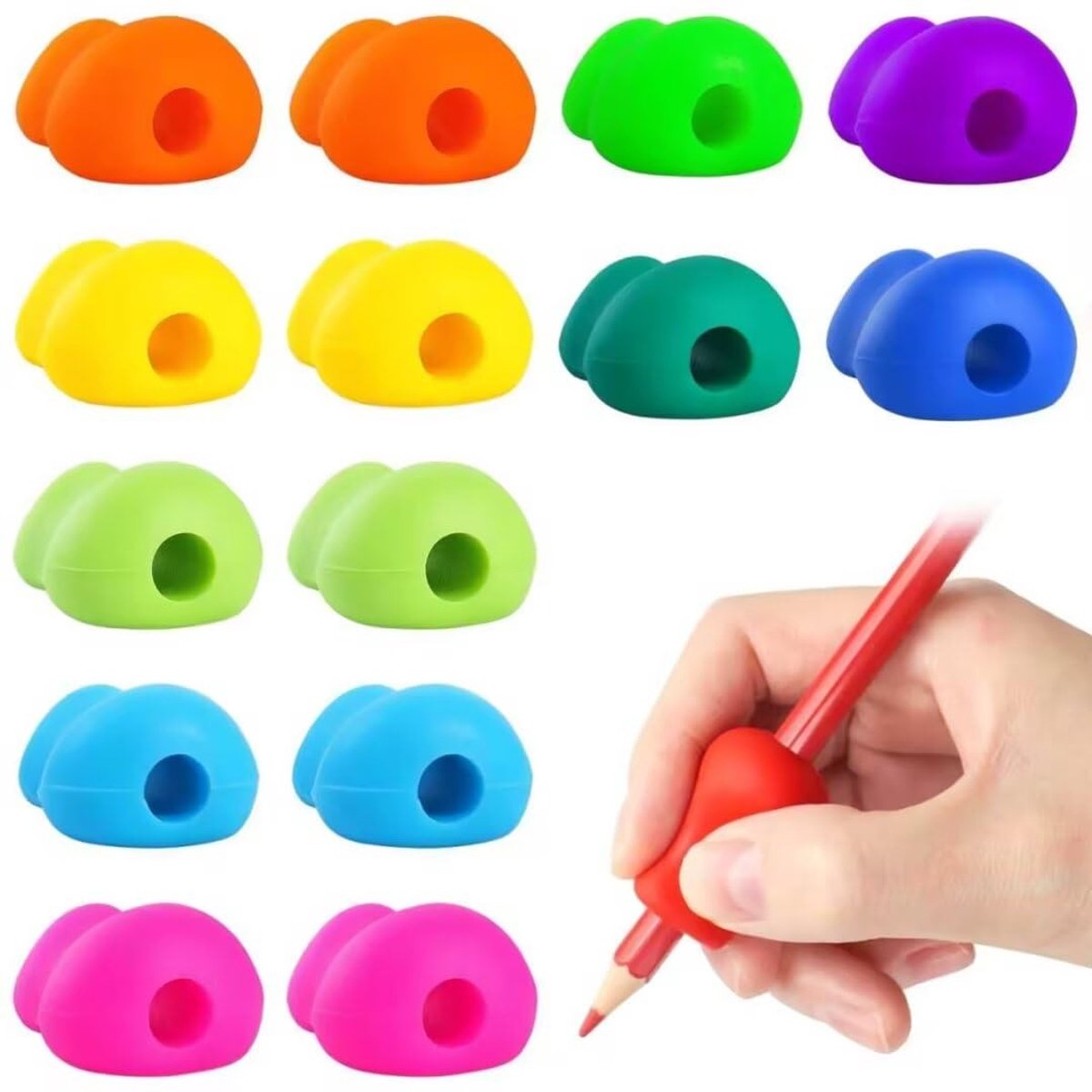 Solidchoice - Set van 15 Ergonomische Penhouders voor Kinderen